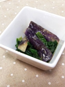 なすとにらのゆずみそマヨあえ